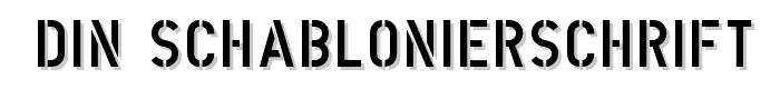 DIN Schablonierschrift font